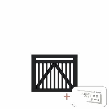 Linea enkelgrind inkl. beslag - 100×80 cm